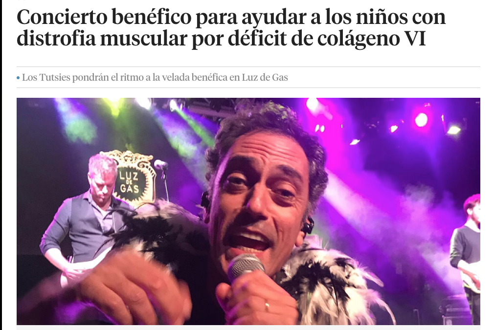 Concierto benéfico para ayudar a los niños con distrofia muscular por déficit de colágeno VI
